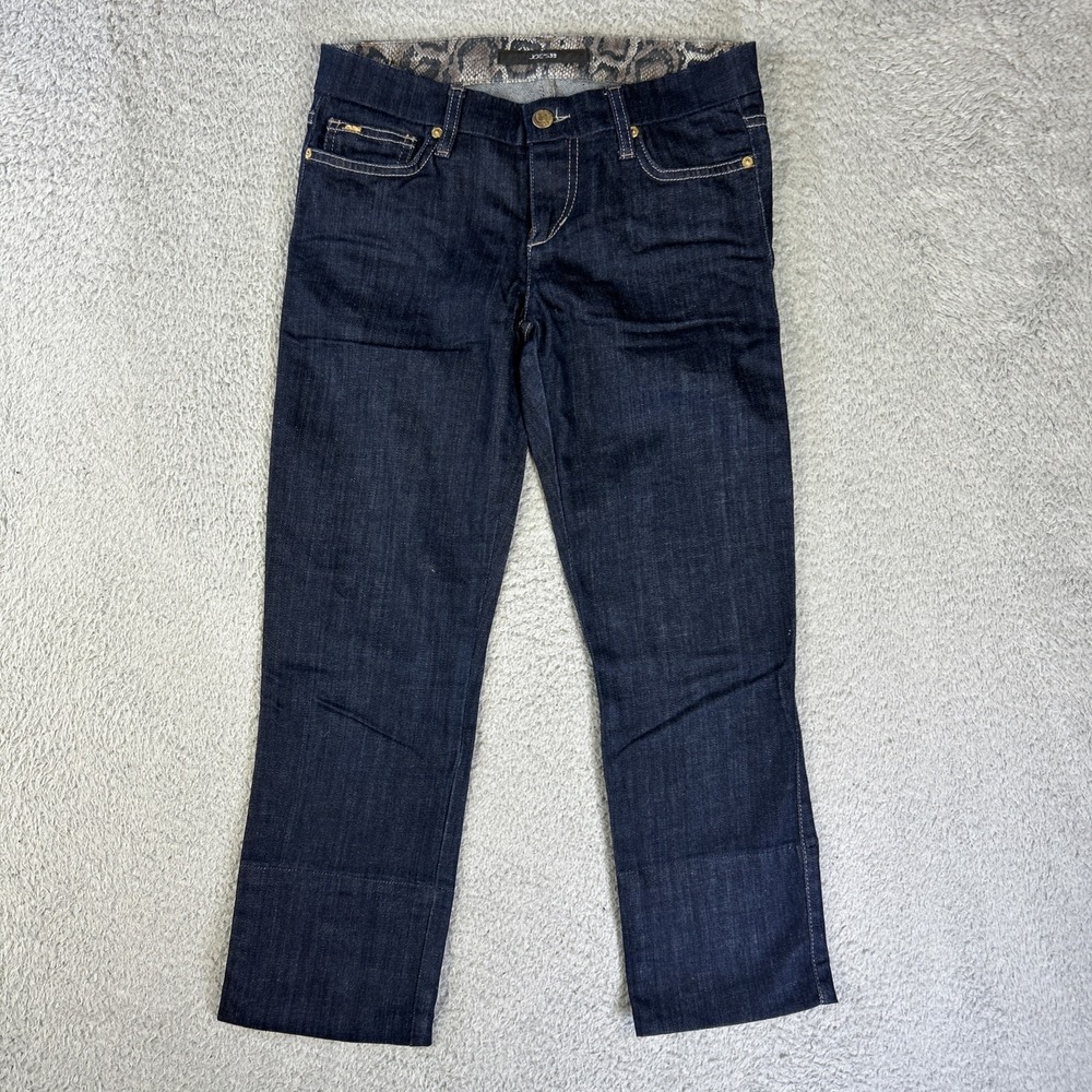 Joes Jeans Womens 24 Blue‎ Denim Pants Socialite Kicker Crop Ankle Dark Stretch